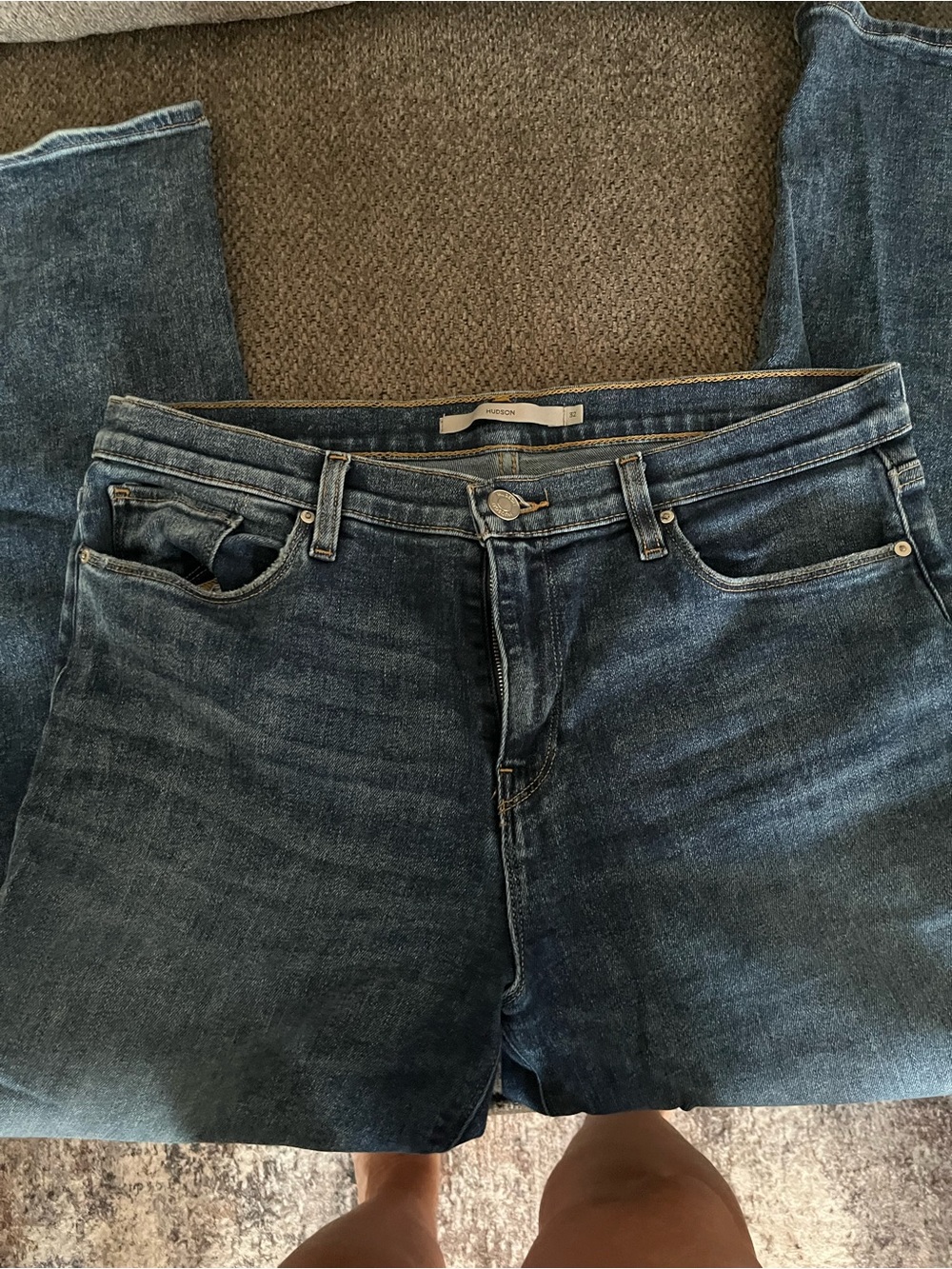 Hudson Jeans Men's Straight Leg Dark Blue Denim